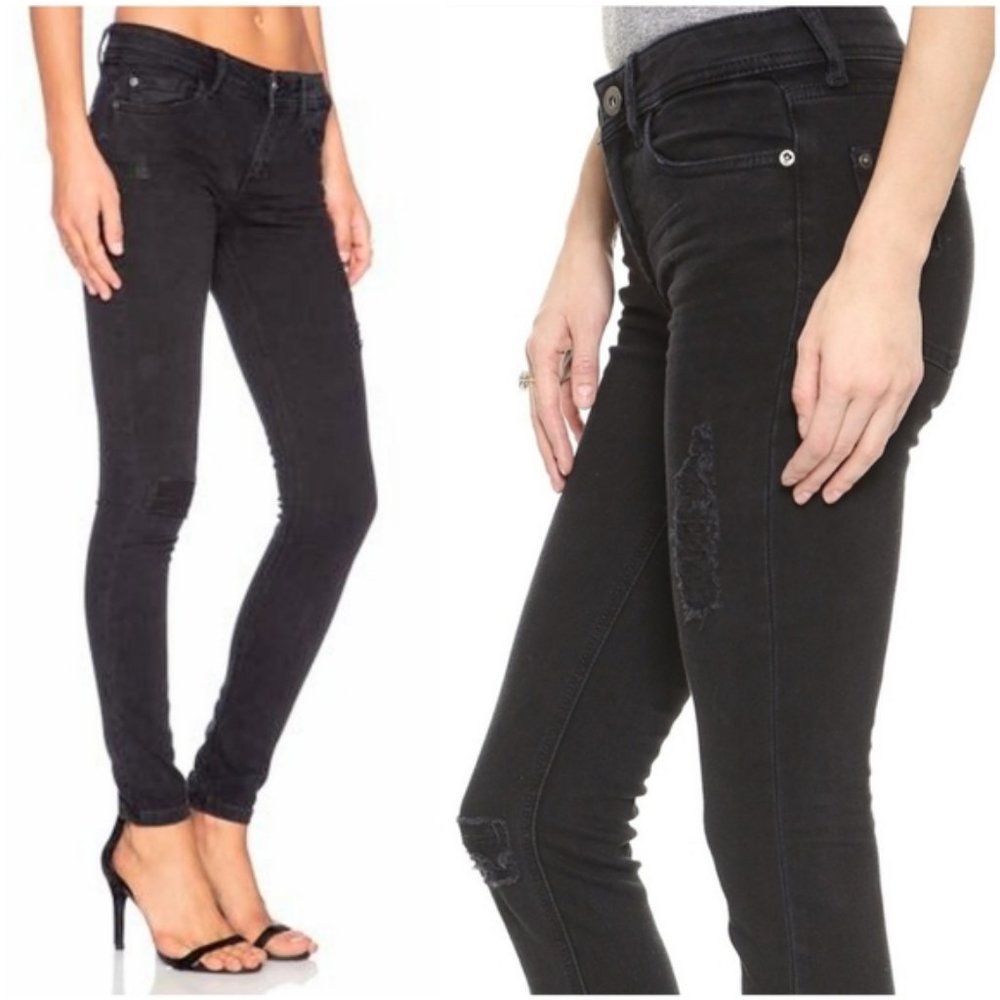 DL1961 Florence Insta Sculpt Distressed Black Jean